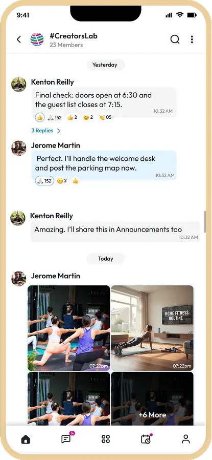 Chat screen