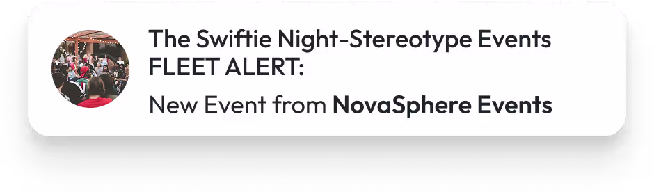 Fleet alert event notification