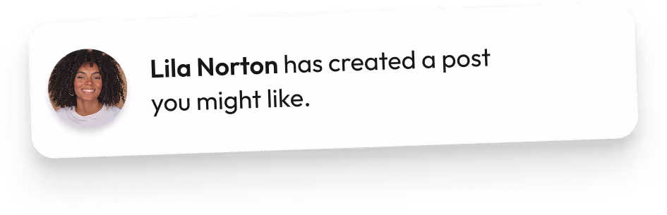 Lila Norton created a post notification