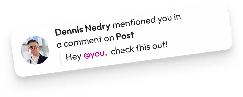 Dennis Nedry mentioned you in a comment notification